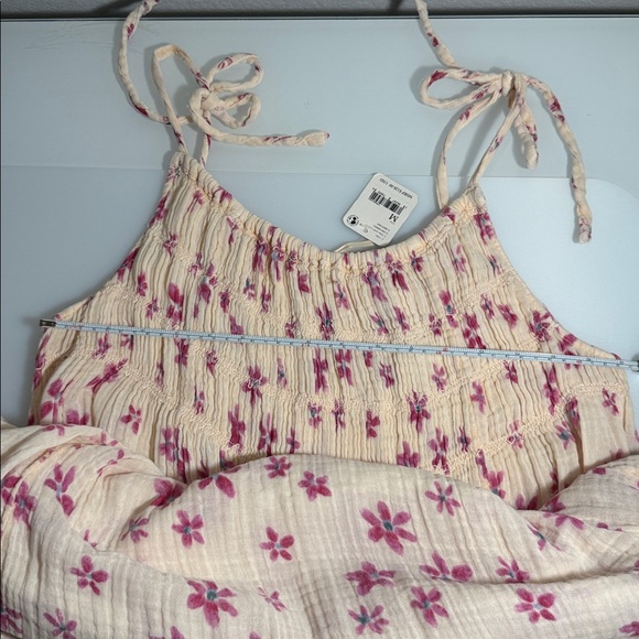 Free People Azure Cotton Floral Maxi Dress in Lilac Ecru Size Medium NWT - Picture 7 of 7